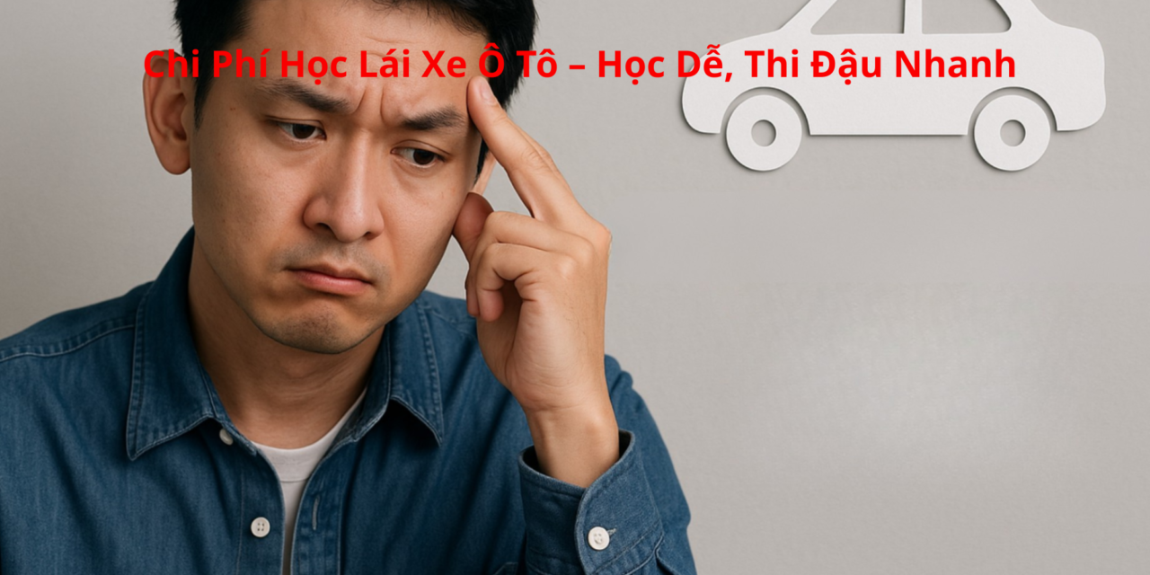Chi Phí Học Lái Xe Ô Tô 2026 – Học Dễ, Thi Đậu Nhanh