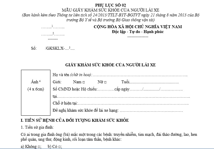 Giấy Khám Sức Khỏe Học Lái Xe-Cách Đăng Ký Thi Bằng Lái Xe Máy
