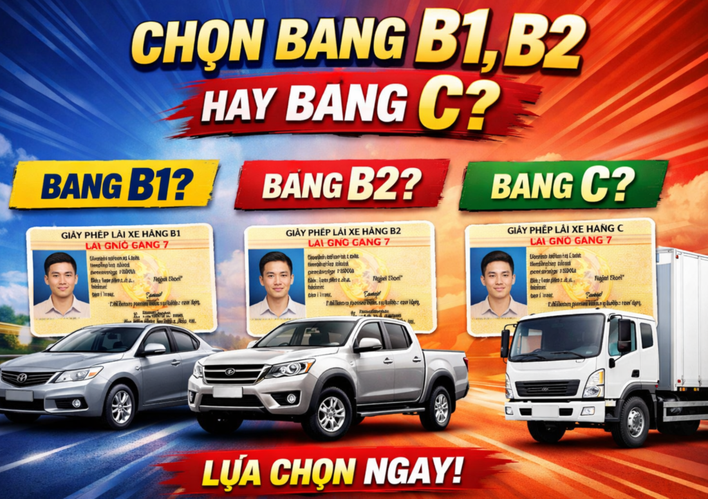 Chọn Bang Lai Nao-Bằng Lái Xe Hơi